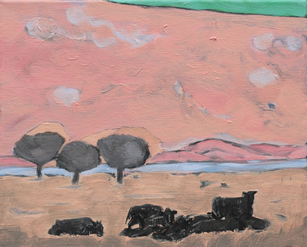 Voir Vaches - 3F - huile sur toile